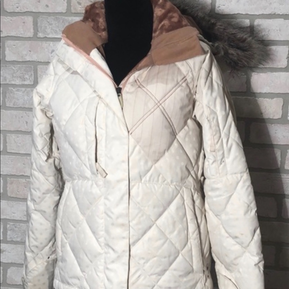 Beige 686 Women’s XS white ski snow snowboard jacket